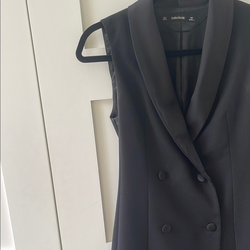 Zara Black Tuxedo Mini Dress - Picture 6 of 10
